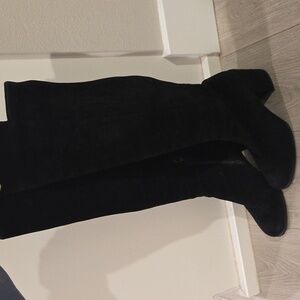 Stuart Weitzman Black Suede Boots